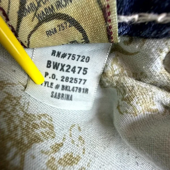 Buckle BKE Sabrina Bootcut Jeans Women 26 Blue Denim Stretch Y2K Contrast Stitch - Picture 9 of 11